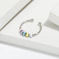 Rainbow Anxiety Spinner Ring in 925 Sterling Silver