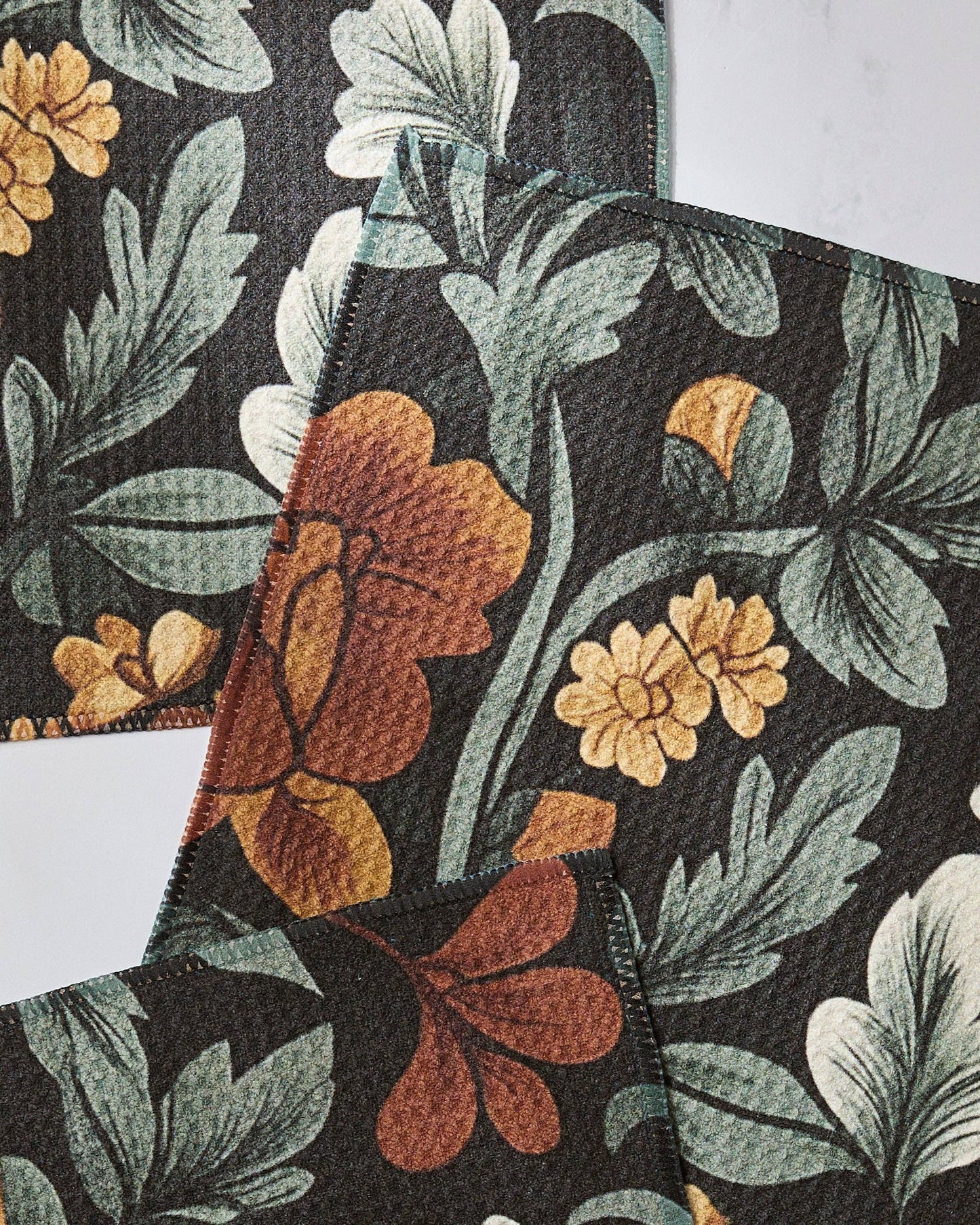 Classic Floral Geometry Dishcloth Set
