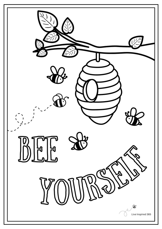 Bee Yourself-Coloring Page