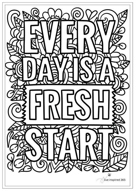 Fresh Start-Coloring Page