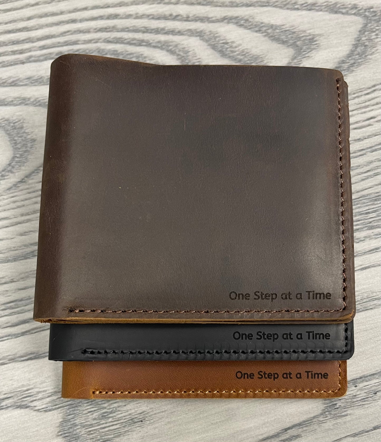 Leather Wallet-One Step at a Time