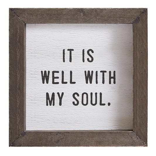 Petite Wood Board - It is Well with my Soul