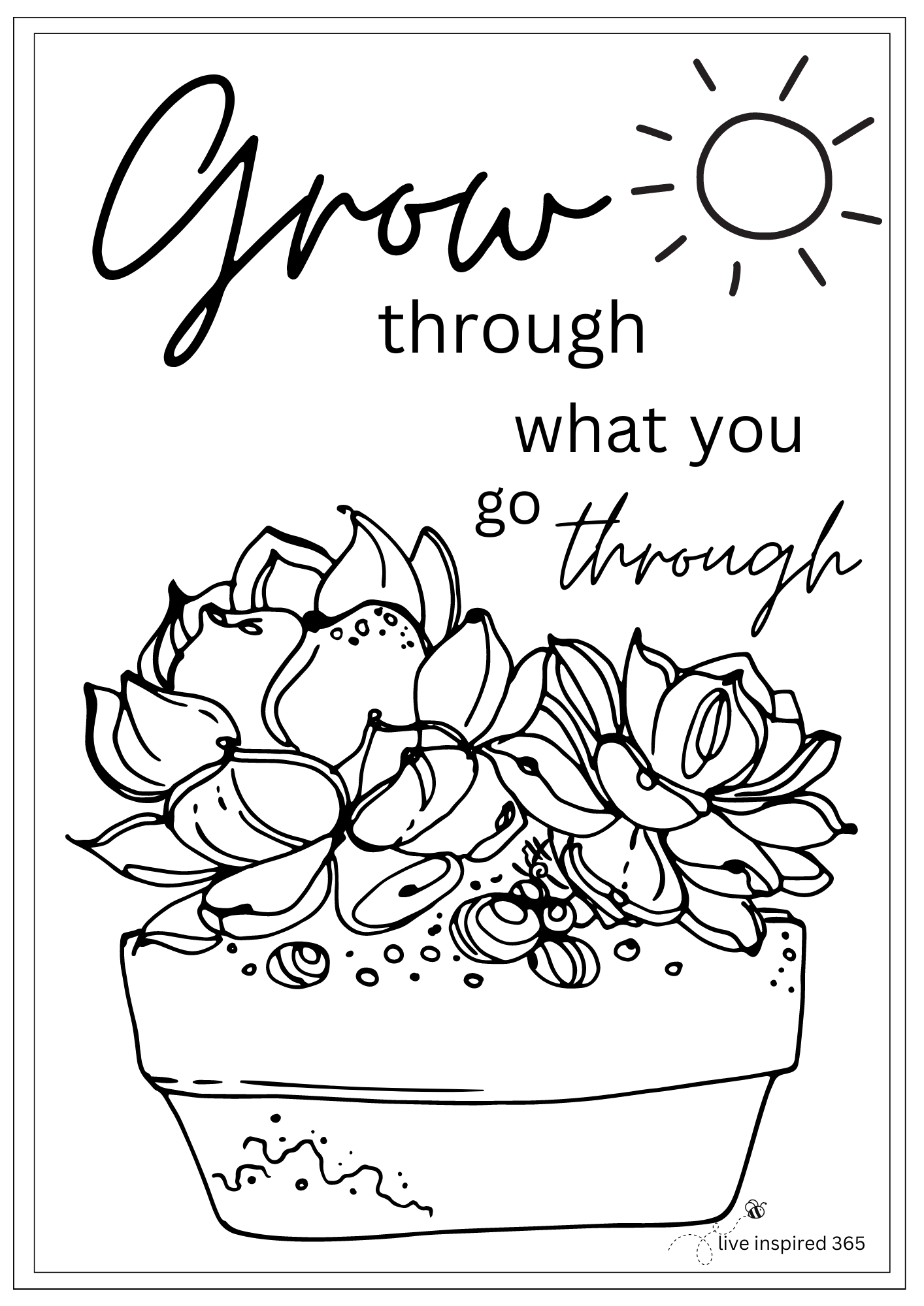 Grow Through-Coloring Page