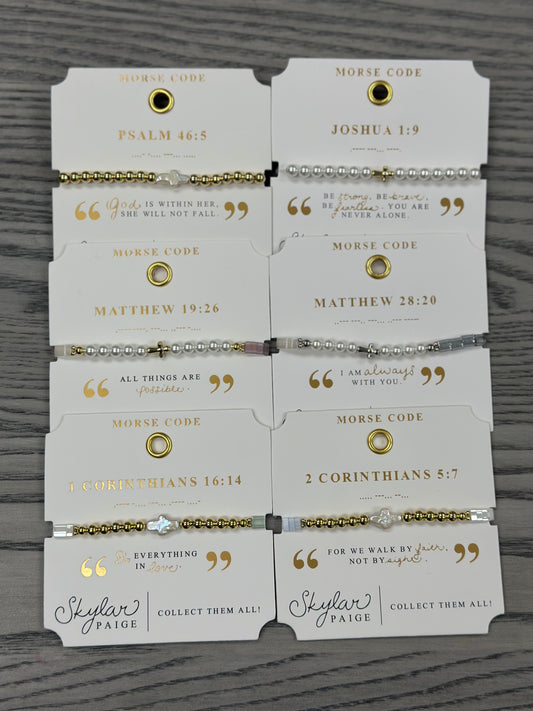 Heavenly Words Morse Code Bracelet by Skylar Paige