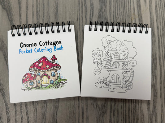 Gnome Cottages Pocket Coloring Book