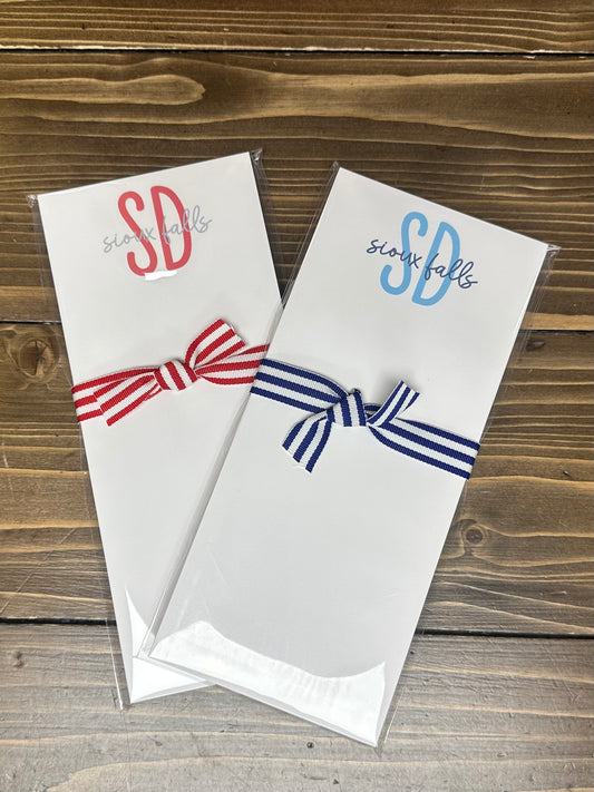 Sioux Falls, SD SKINNIE NOTEPAD