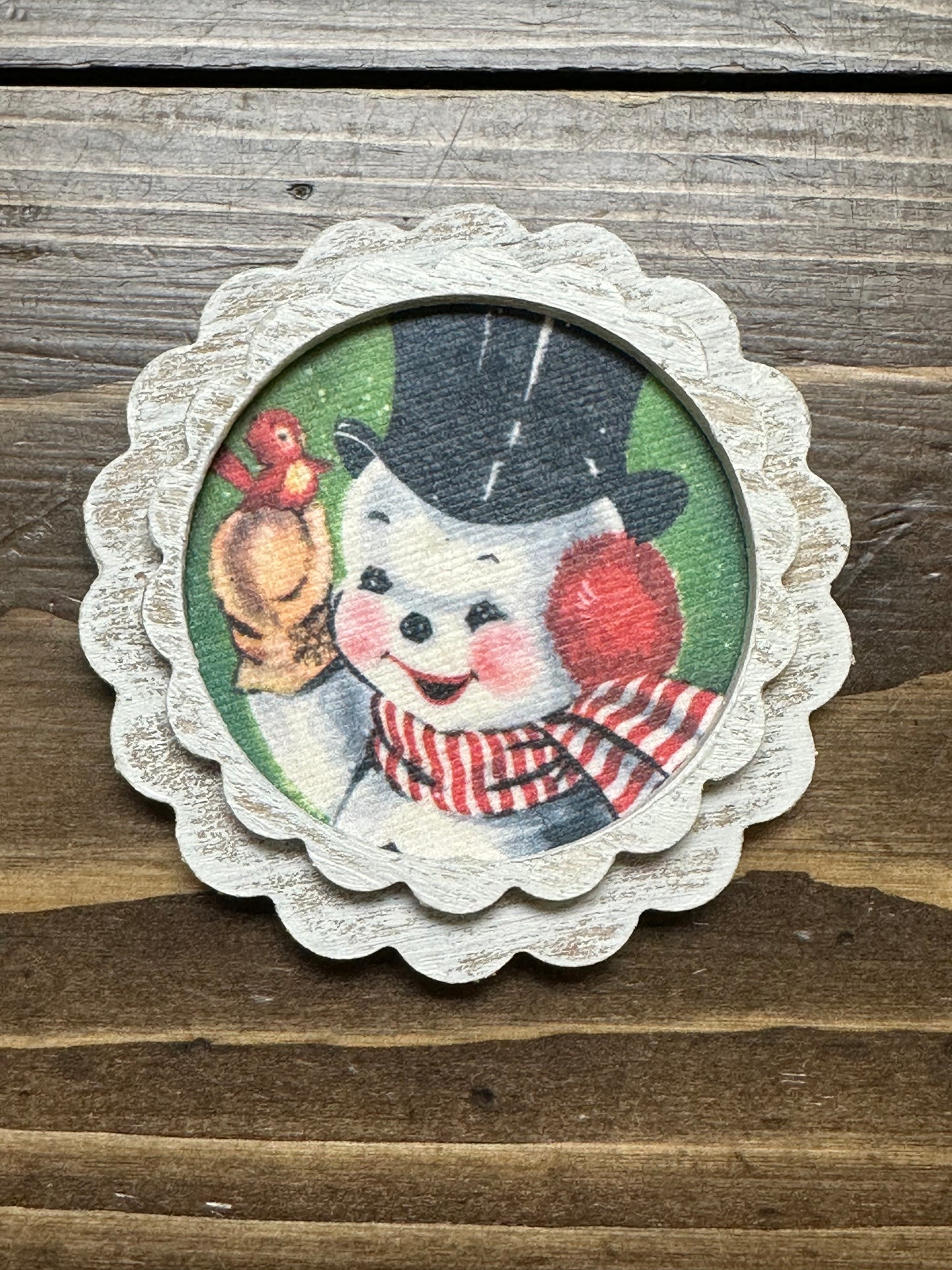 Vintage Style Retro Christmas Magnets