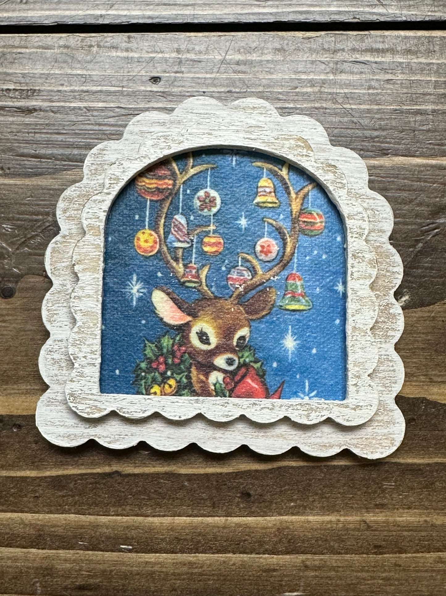 Vintage Style Retro Christmas Magnets