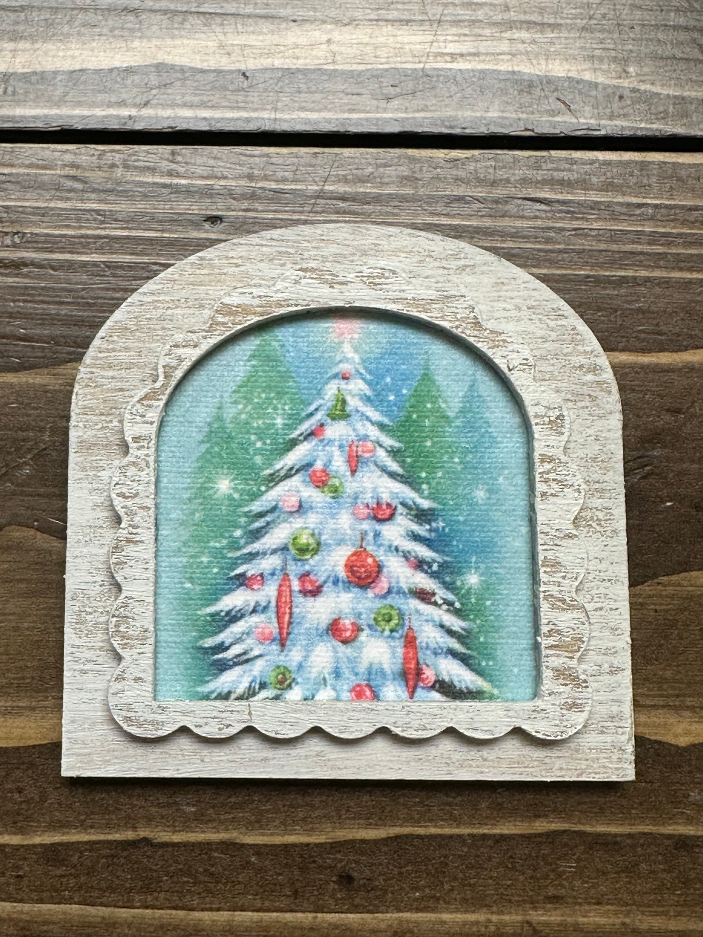 Vintage Style Retro Christmas Magnets