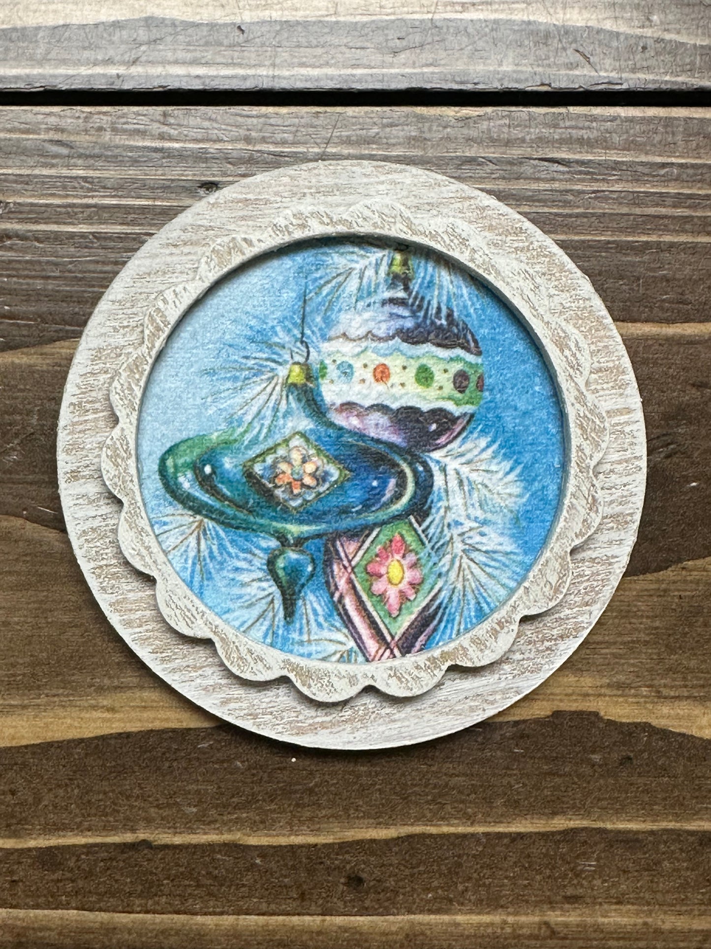 Vintage Style Retro Christmas Magnets