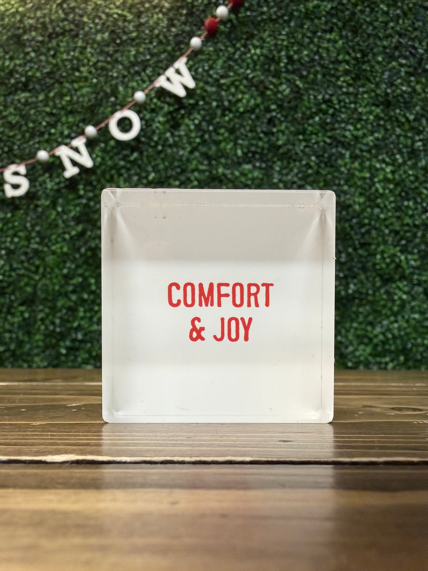 Small Lucite Christmas Blocks