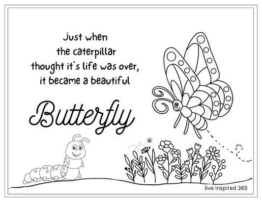 Butterfly-Coloring Page