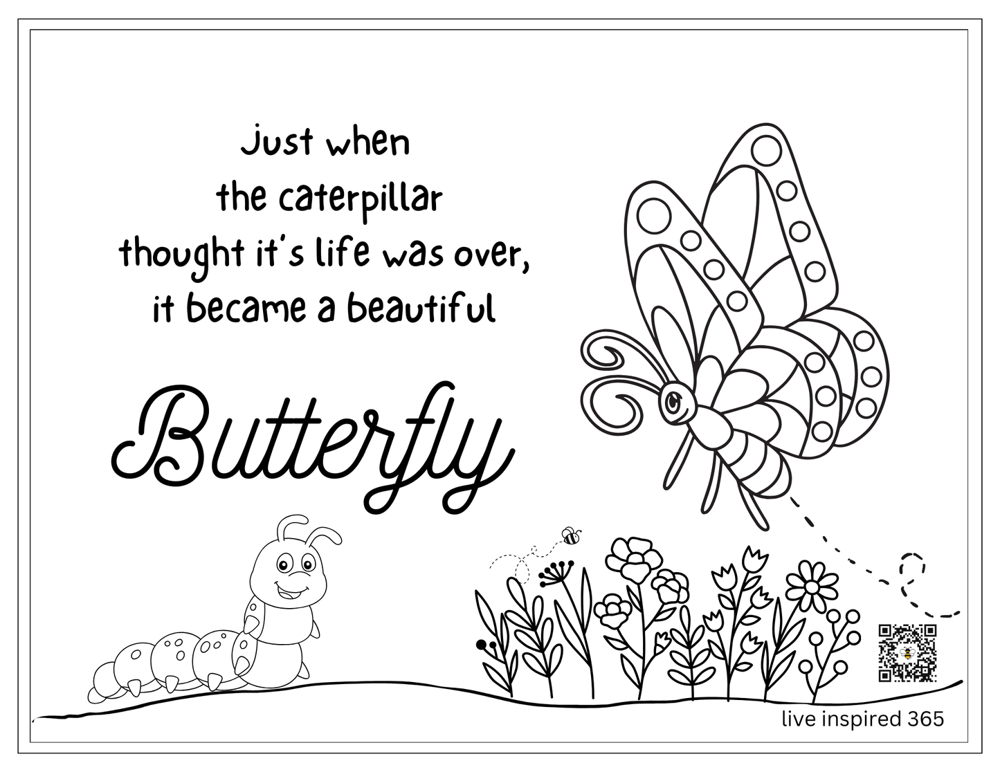 Butterfly-Coloring Page