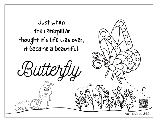 Butterfly-Coloring Page