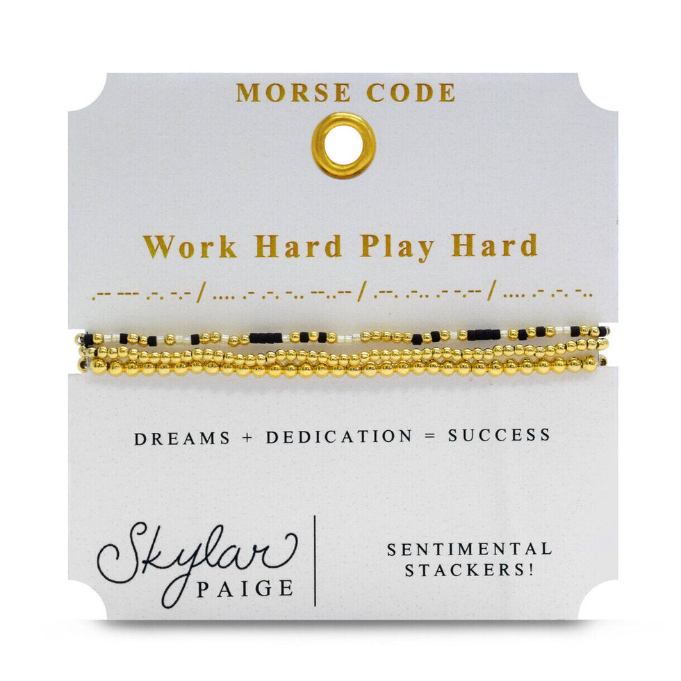 Sentimental Stackers Morse Code Bracelets by Skylar Paige