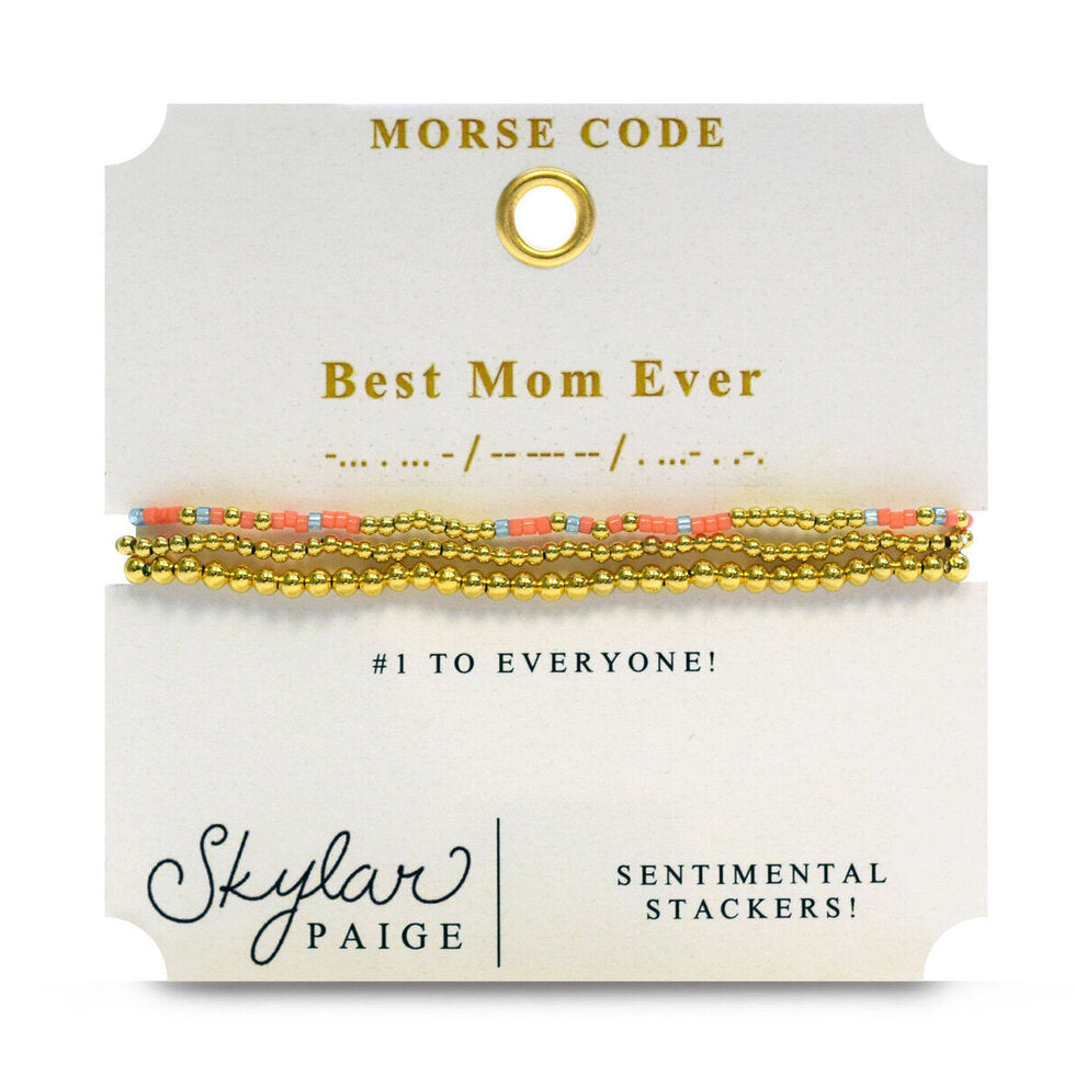 Sentimental Stackers Morse Code Bracelets by Skylar Paige