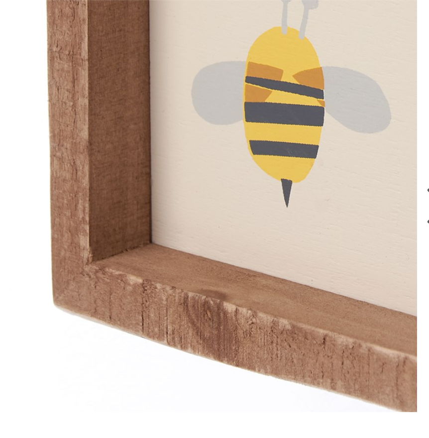 Bee Kind Felted Bee Inset Box Sign