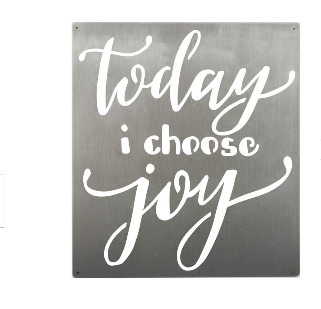 Choose Joy Metal Wall Art