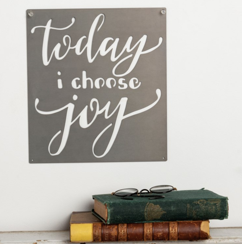 Choose Joy Metal Wall Art