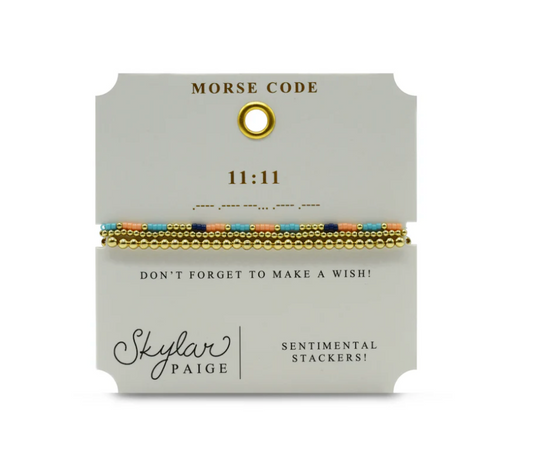 Sentimental Stackers Morse Code Bracelets by Skylar Paige