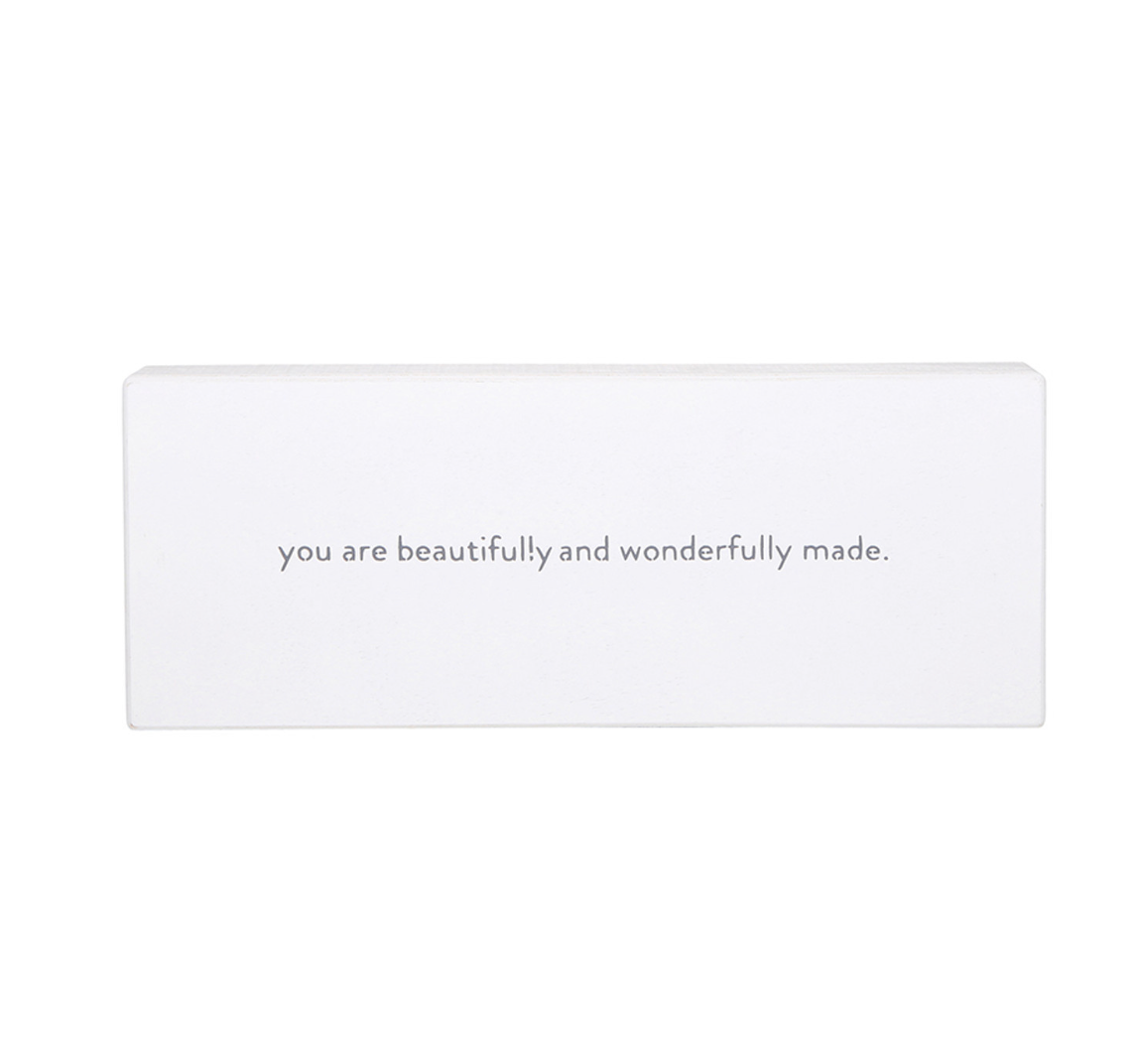 Beautifully And Wonderfully Made - Wood Sign