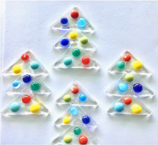 Gum Drop Trees Fused Glass Ornament
