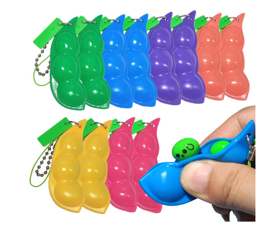 Squeeze Bean Keychain Fidget Toy