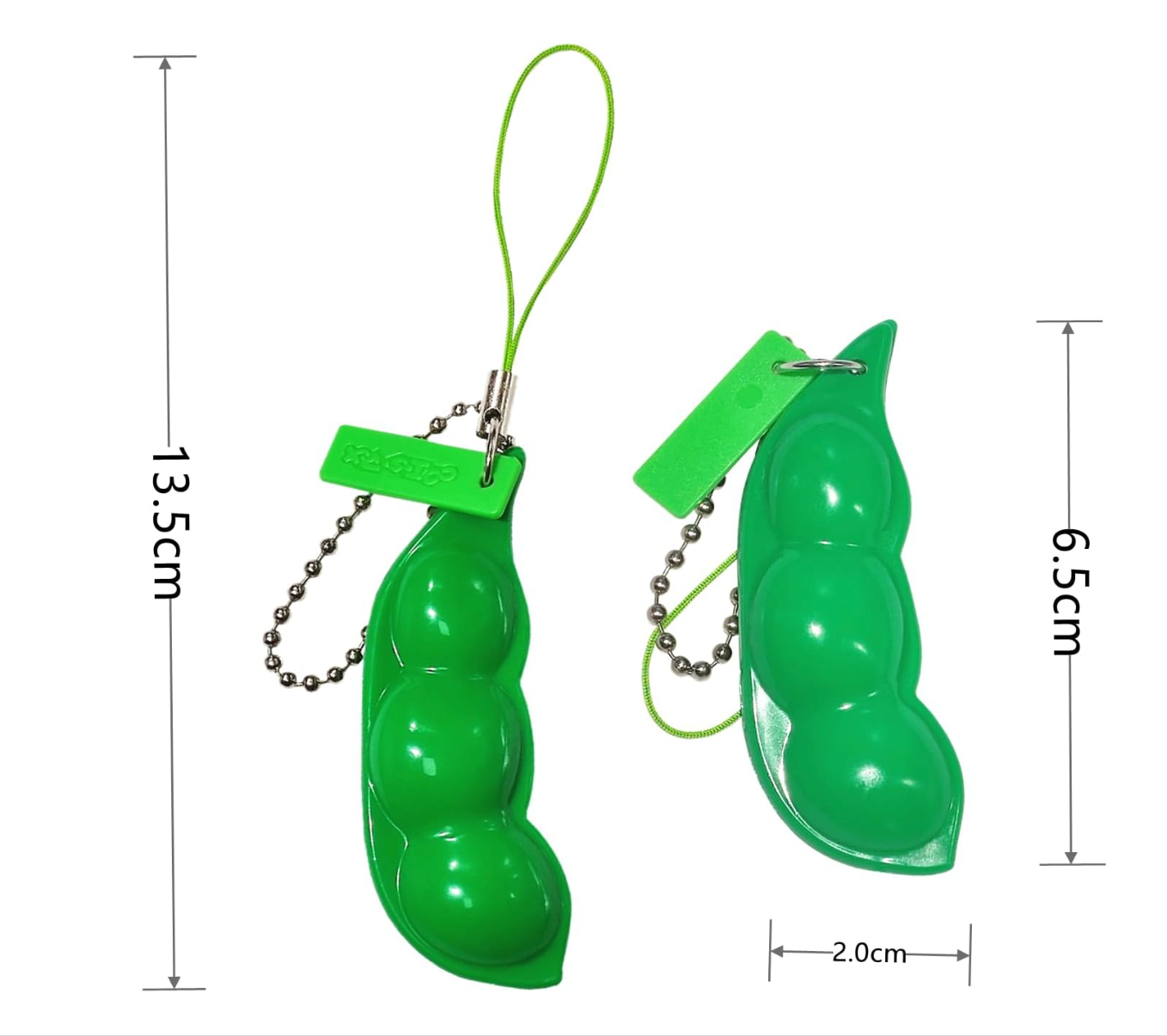 Squeeze Bean Keychain Fidget Toy