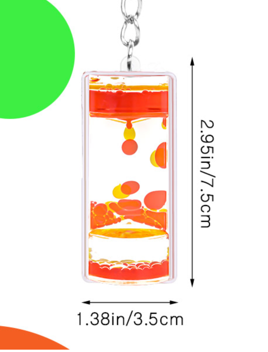Liquid Hourglass Keychains