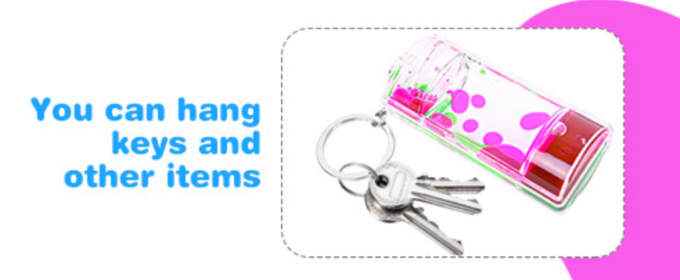 Liquid Hourglass Keychains