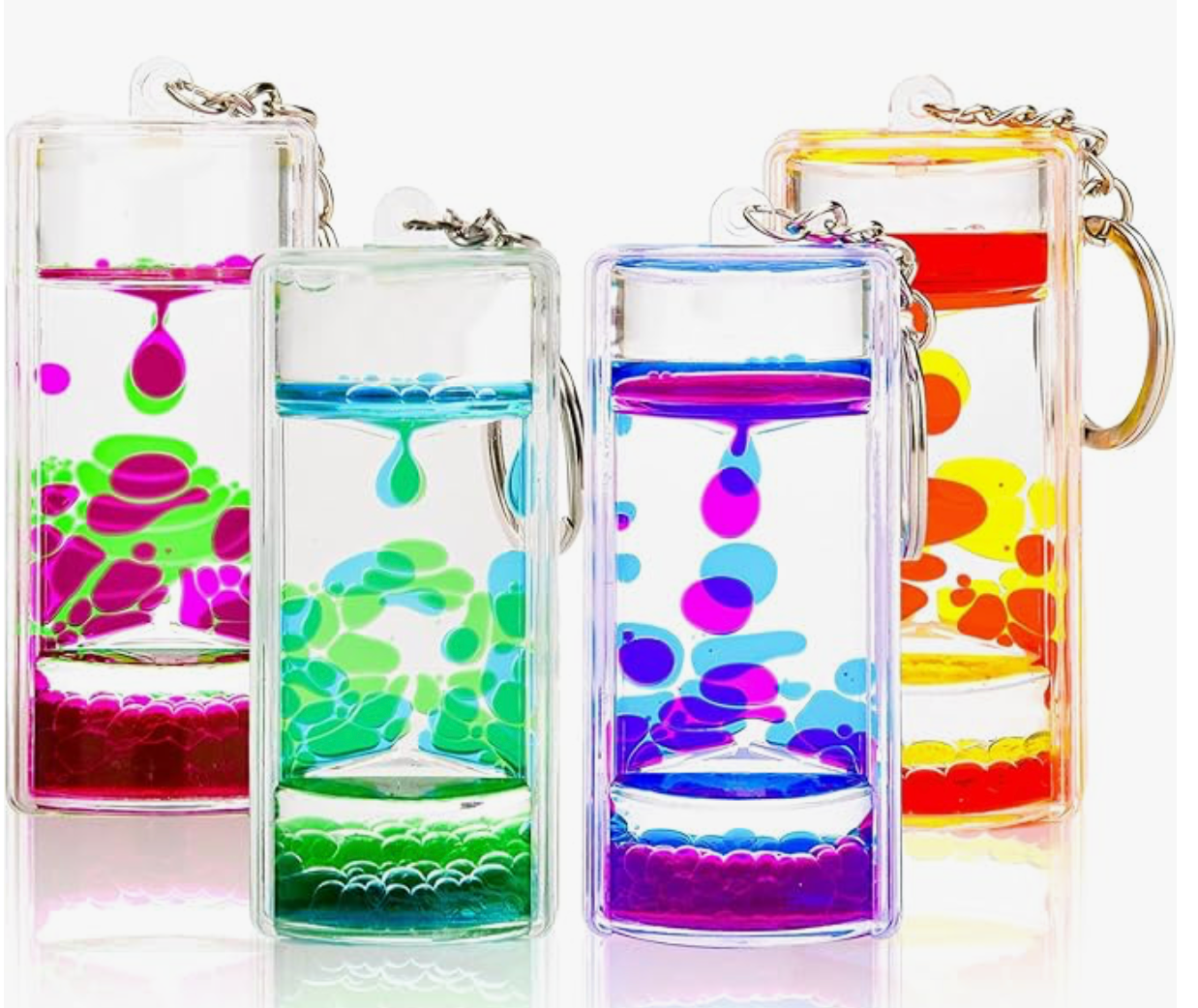 Liquid Hourglass Keychains