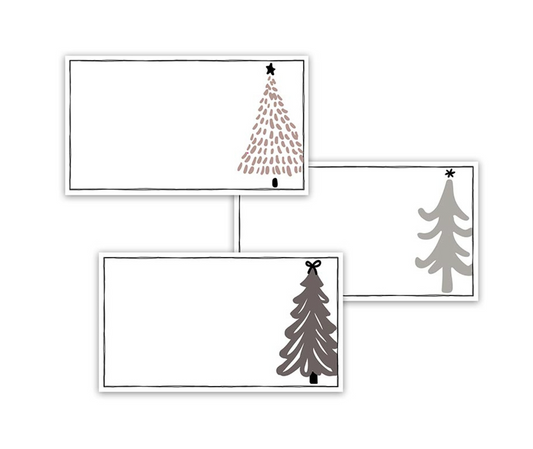 Christmas Village Trees Placecards