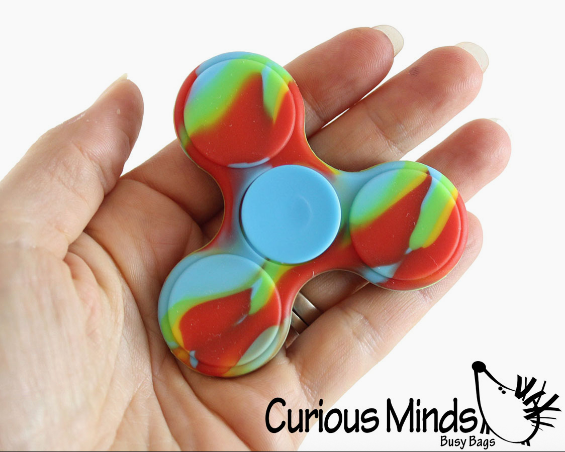 Silicone Tie Dye Fidget Spinner Toy