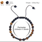Morse Code Tiger's Eye Stretch Bracelet