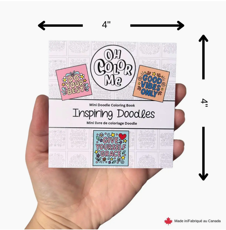 Inspiring Doodles Mini Coloring Book