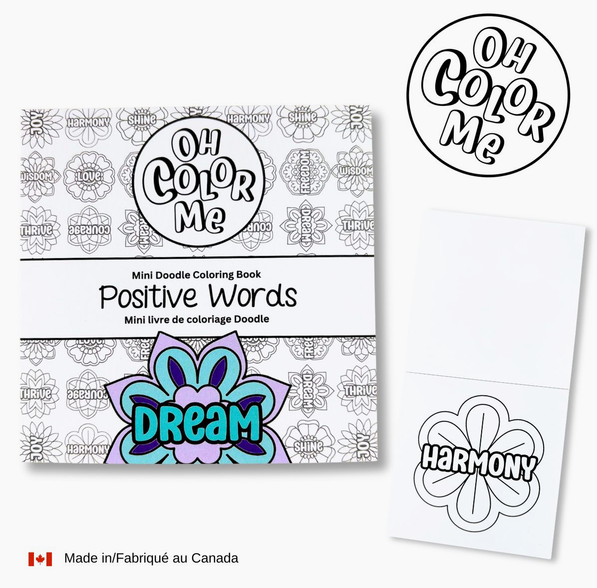 Positive Words Mini Coloring Book