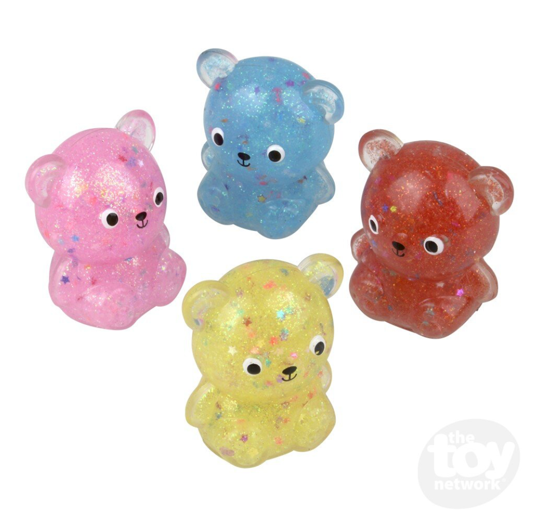 2.25" Squish Glitter Bear