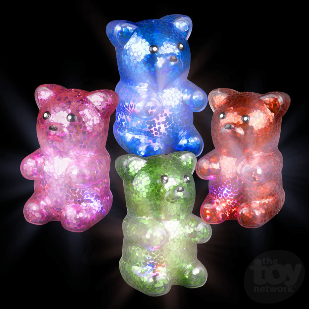 4.5" Sparkle Light-Up Puffer Yummy Bear