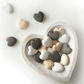Small Paulownia Wood Heart - White