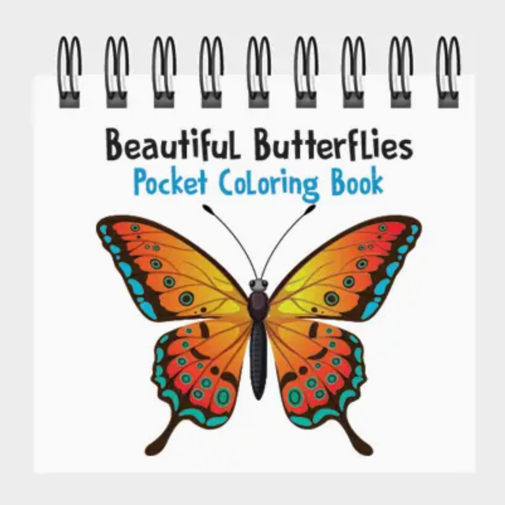 Beautiful Butterflies Pocket Coloring Book