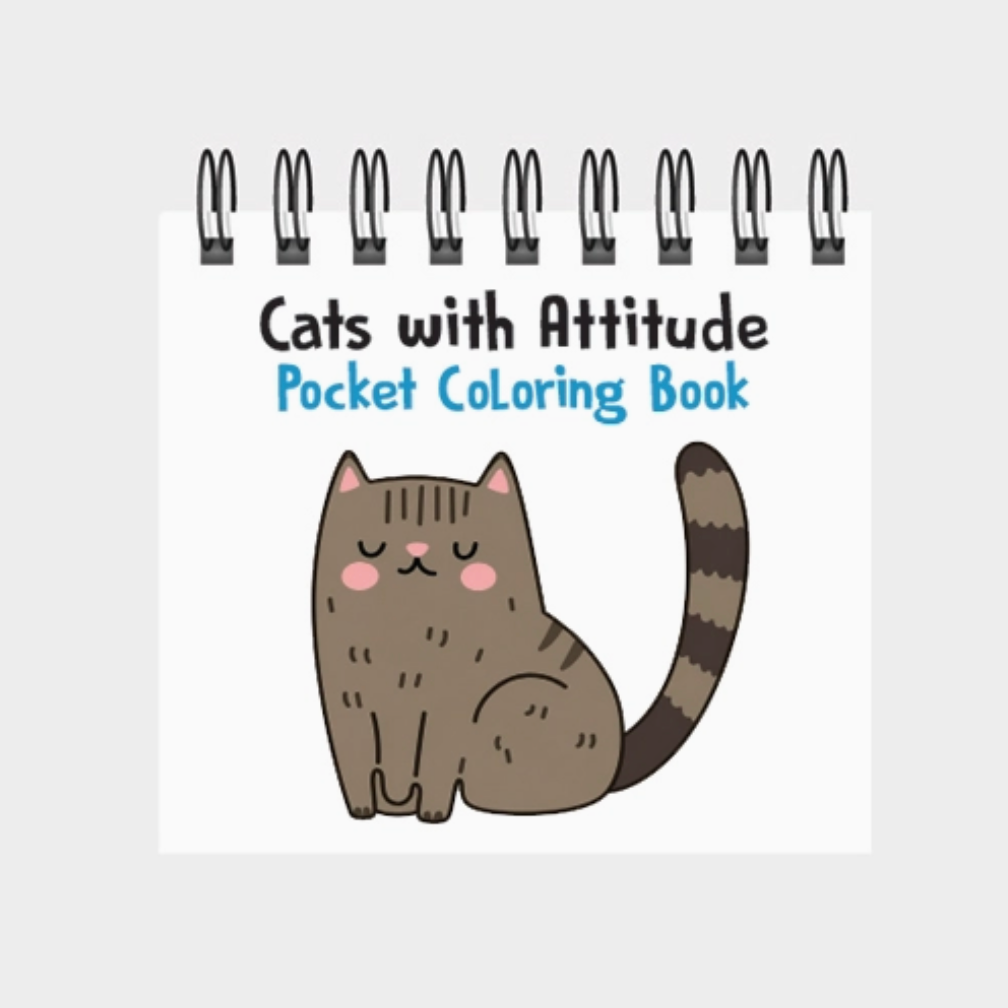 Cats with Attitude Pocket Coloring Book