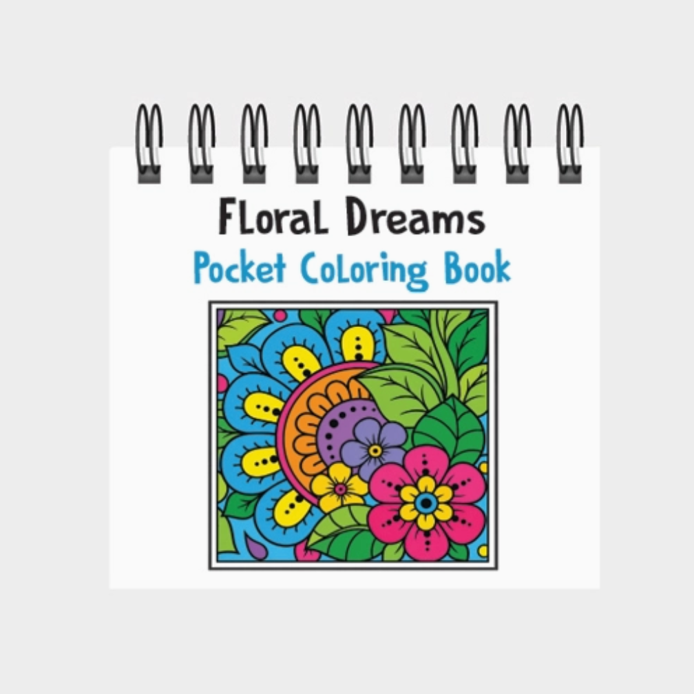 Floral Dreams Pocket Coloring Book