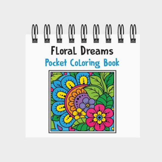 Floral Dreams Pocket Coloring Book