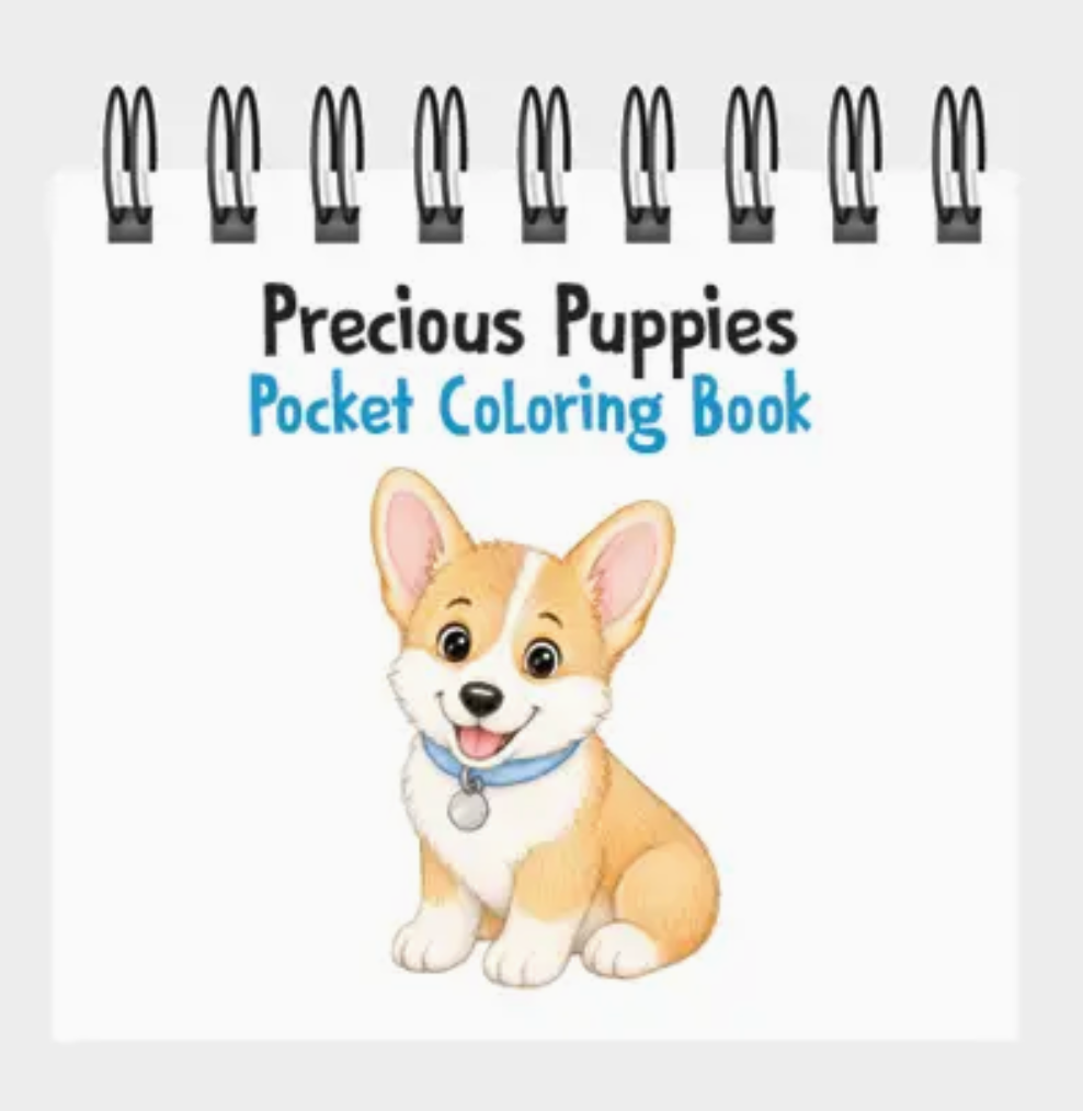 Precious Puppies Pocket Coloring Book