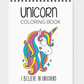 Unicorn Spiral Coloring Book