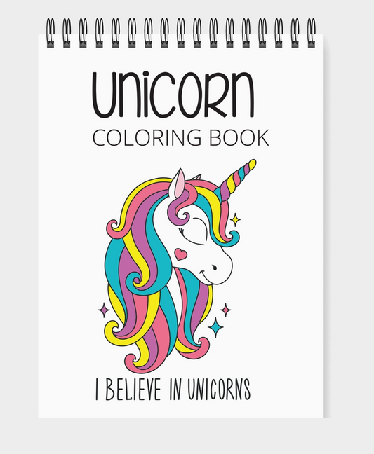 Unicorn Spiral Coloring Book