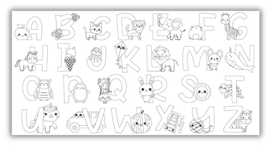 Jumbo ABCs Coloring Mural/Tablecloth