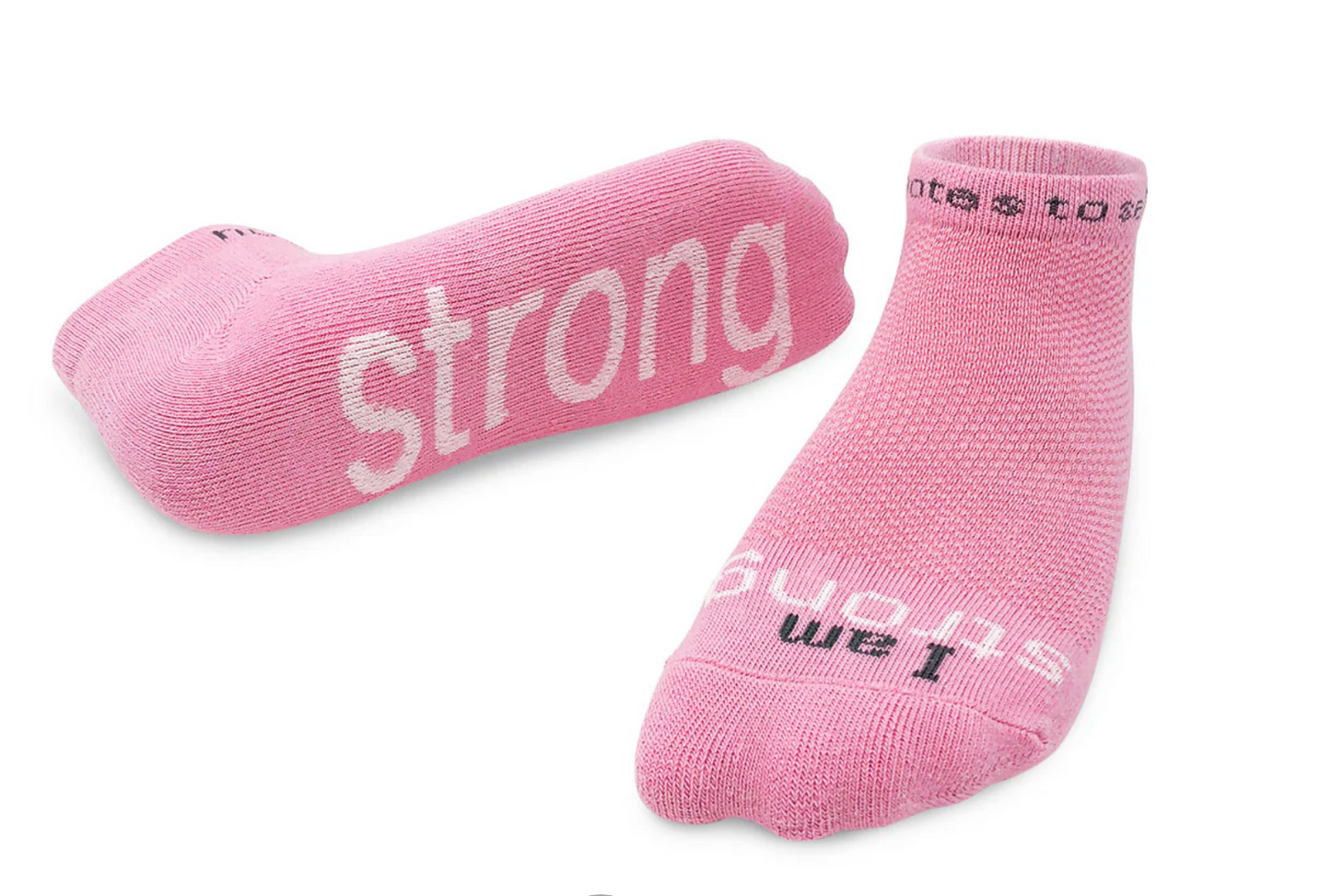 "I am strong" - notes to self socks