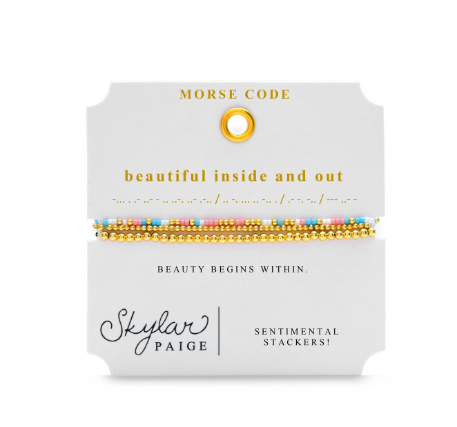 Sentimental Stackers Morse Code Bracelets by Skylar Paige