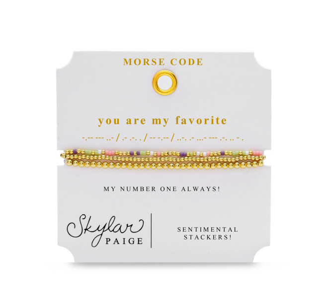 Sentimental Stackers Morse Code Bracelets by Skylar Paige